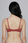 Zivame Bare Whispers Padded Non Wired Medium Coverage Lace Bra - Dusty Cedar — thumbnail 5